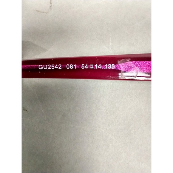 Guess GU2542 052 Pink Rectangle Eyeglasses Frames 54-14-135mm - Picture 8 of 9